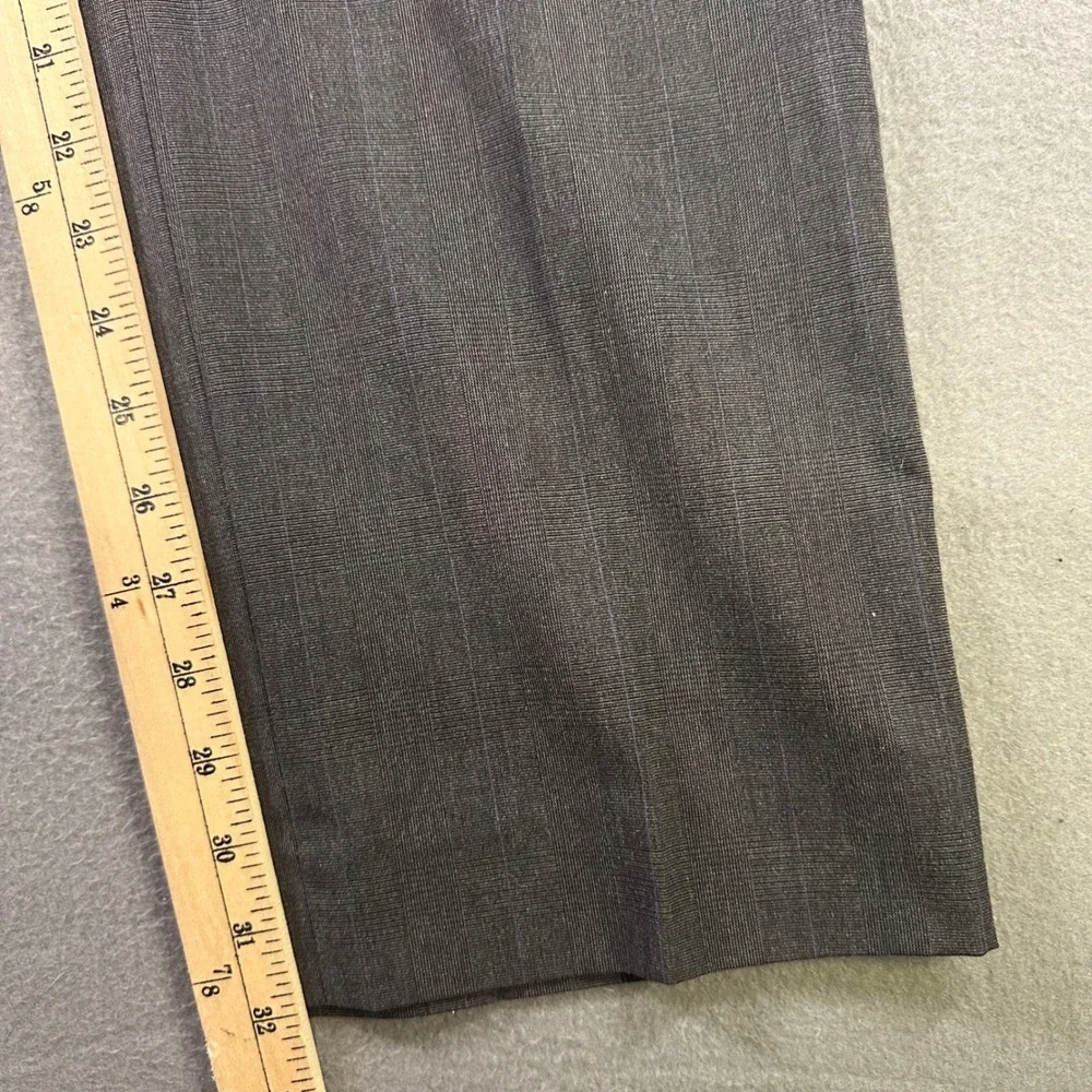 Banana Republic Classic Fit Mens Dress Pants 35x32 Charcoal Grey Blue Pinstripe